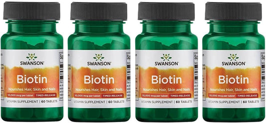 Swanson Biotin 10,000 mcg Timed-Release Tablets - 240 Tabs