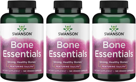 Swanson Bone Essentials 120 Veg Capsules - Pack of 3