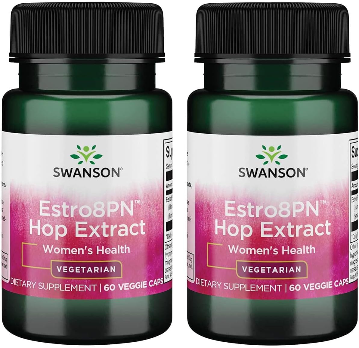 Swanson Estro8Pn Hop Extract 10 mg 60 Veg Capsules - Pack of 2