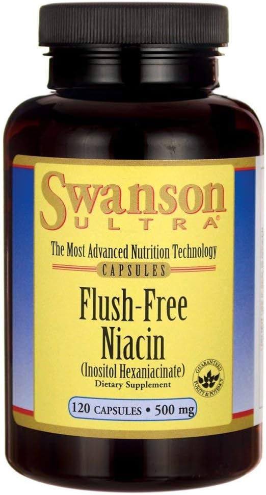Swanson Flush Free Niacin 500mg Capsules - 120 Count