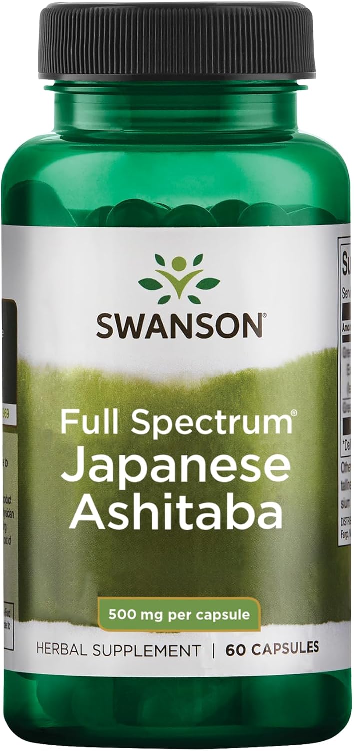 Swanson Full Spectrum Japanese Ashitaba Capsules - Natural Immune System Support - 60 Capsules, 500mg