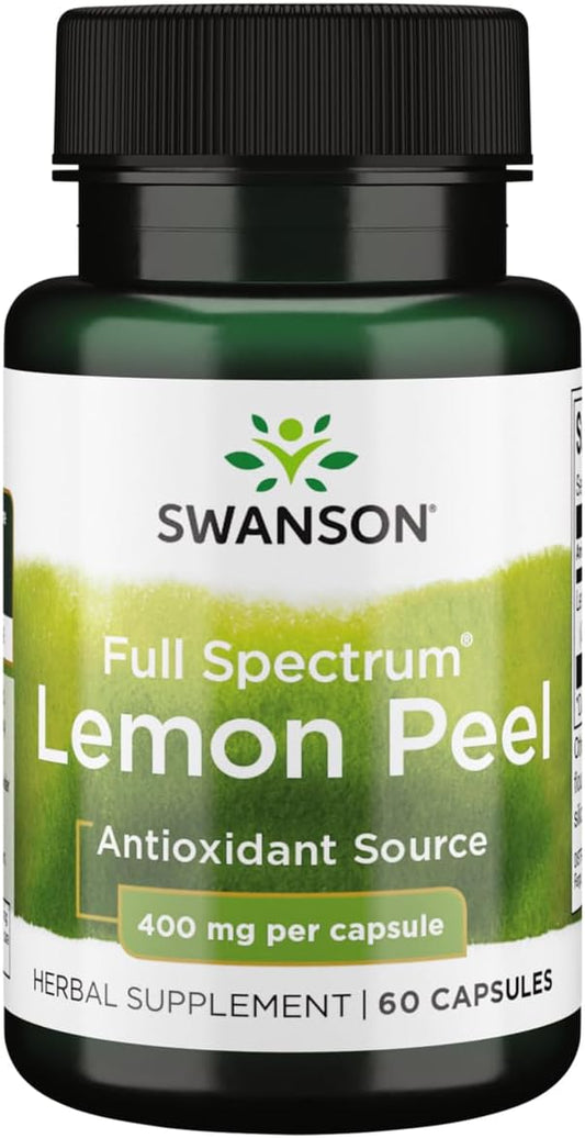 Swanson Full Spectrum Lemon Peel Capsules - 400mg, 60 Count - Natural Antioxidant Support