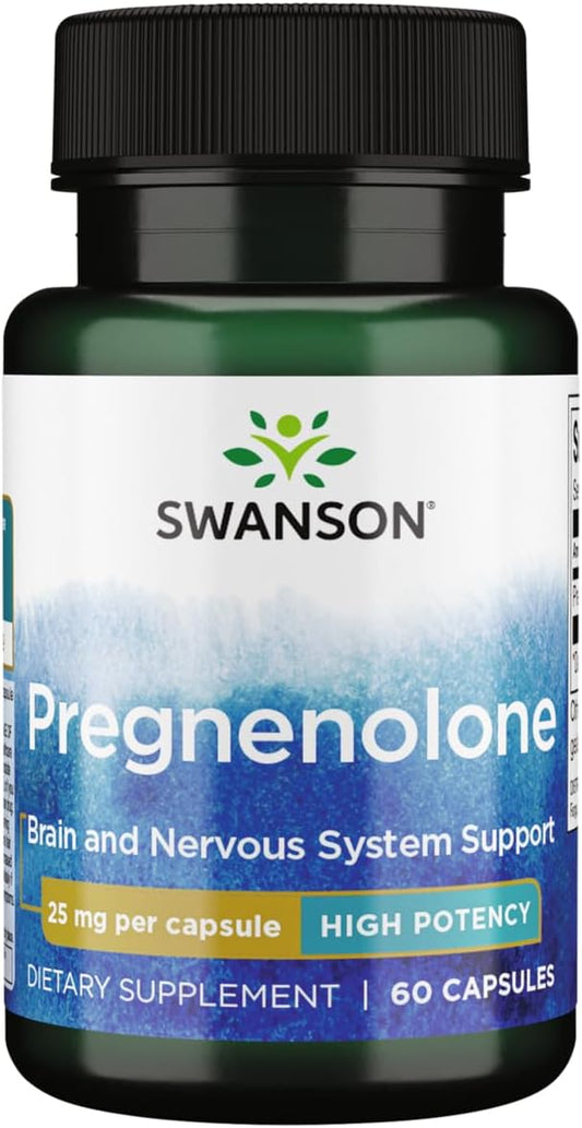 Swanson High Potency Pregnenolone Capsules - 25mg, 60 Count