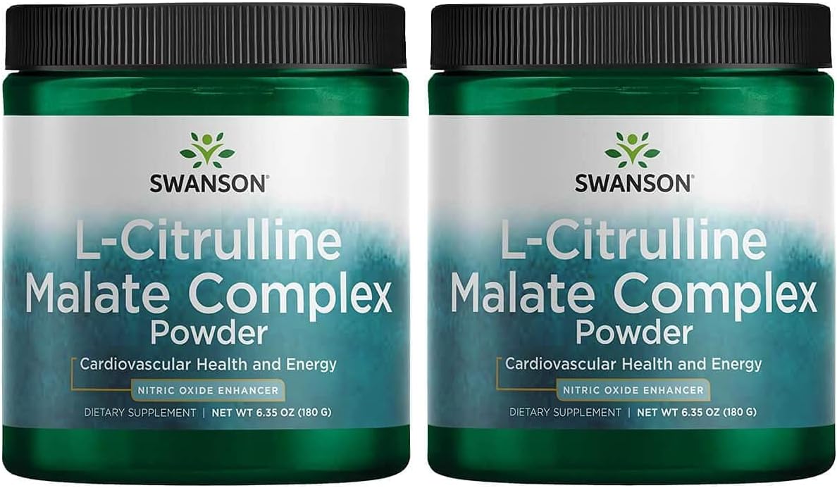 Swanson L-Citrulline Malate Complex Powder - 6.35 Ounce (180g) - Pack of 2