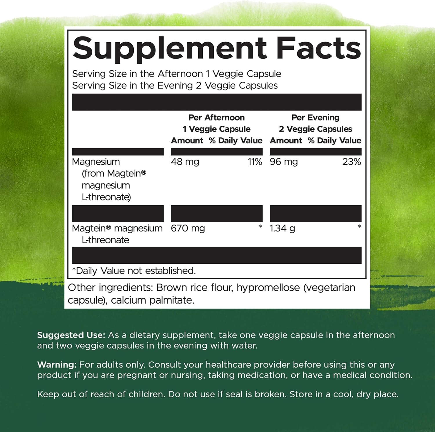 Swanson Magnesium L-Threonate Capsules - Supports Nervous System & Cognitive Health - 90 Capsules (4 Pack)