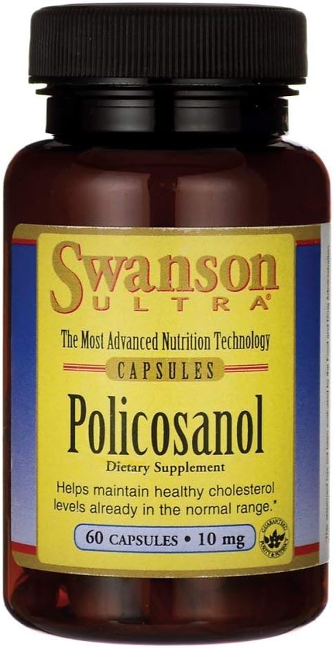 Swanson Policosanol Supplement 10mg - 60 Capsules for Heart Health Support