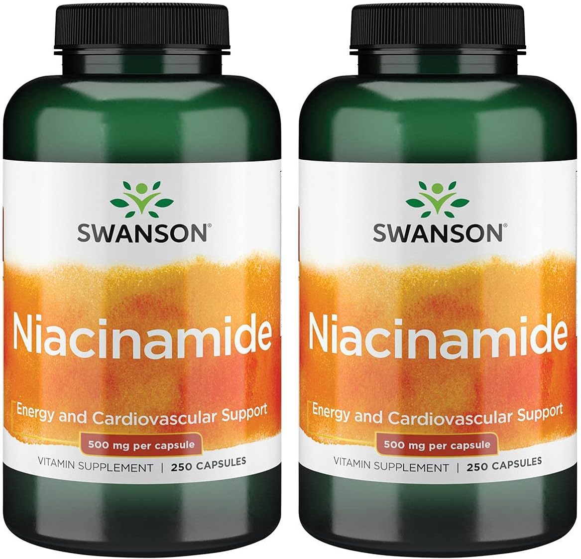 Swanson Premium Niacinamide 500 mg 250 Capsules - Pack of 2