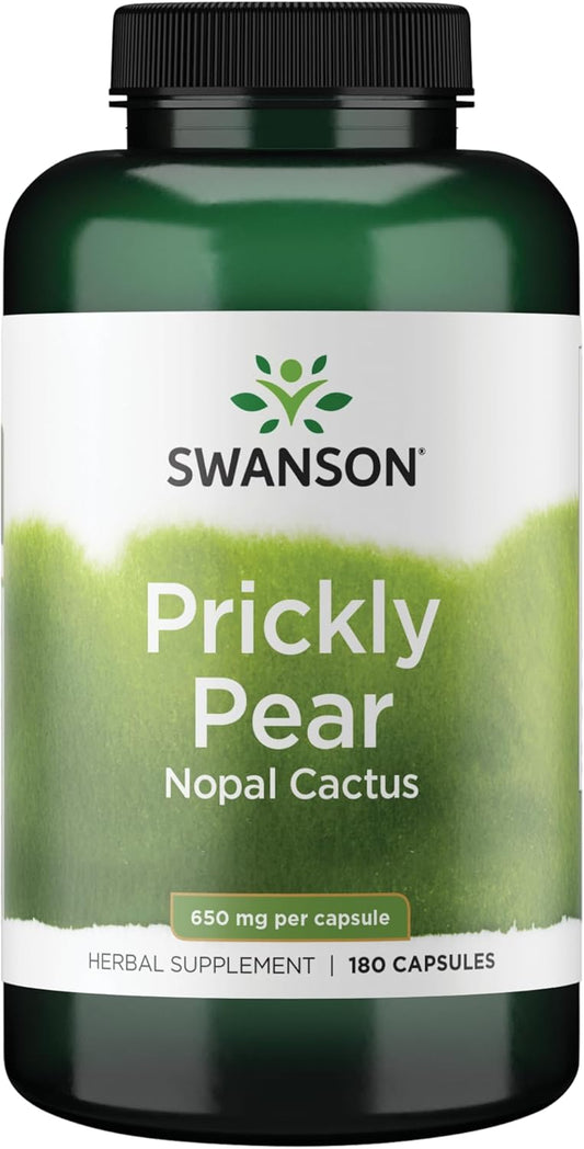 Swanson Premium Prickly Pear Cactus Opuntia 650mg Capsules - 180 Count