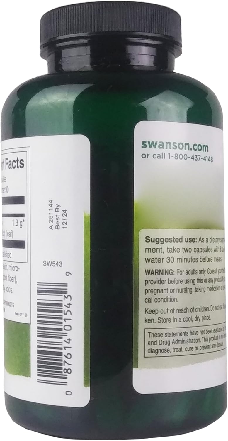 Swanson Premium Prickly Pear Cactus Opuntia 650mg Capsules - 180 Count