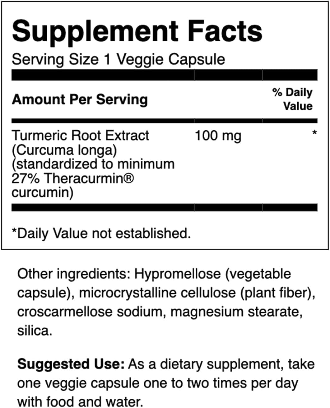 Swanson Theracurmin Herbal Supplement for Joint Health & Mobility - High Absorption Formula - 30 Capsules x 100mg