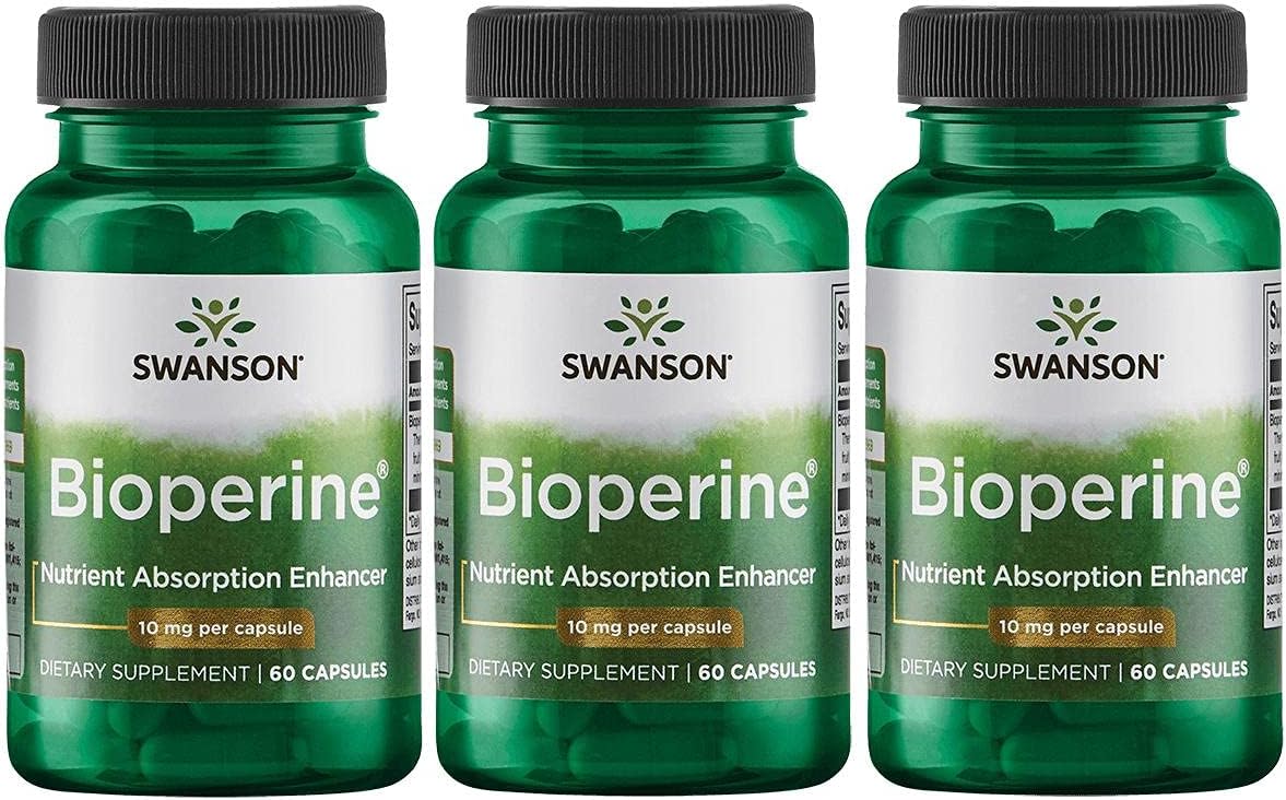 Swanson Ultra Bioperine 10 mg Capsules - Pack of 60 x 3