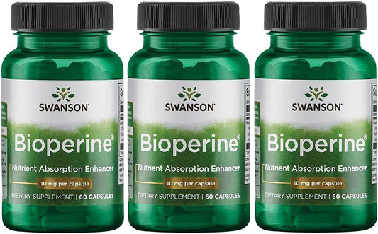 Swanson Ultra Bioperine 10 mg Capsules - Pack of 60 x 3