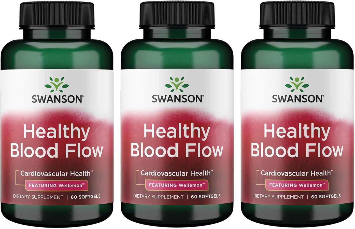 Swanson Wellemon Healthy Blood Flow Supplement 180 Softgels - Pack of 3