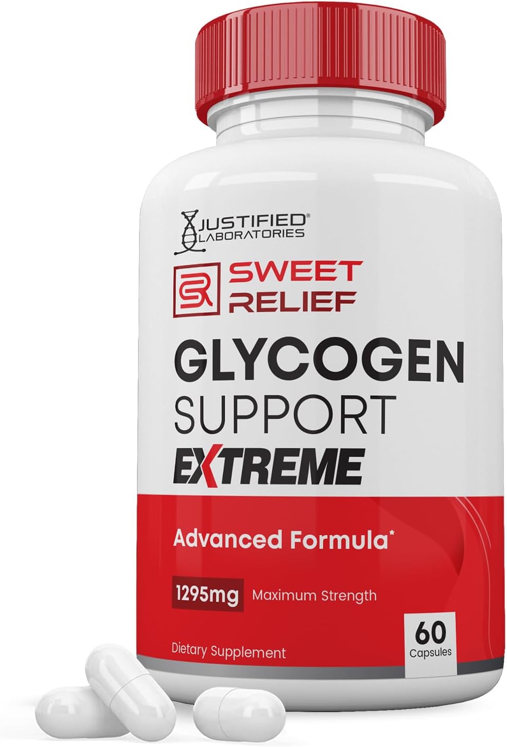 Sweet Relief Glycogen Support Extreme Pills - 2 Pack, 1295MG Advanced Formula, Zero Artificial Additives - 120 Capsules