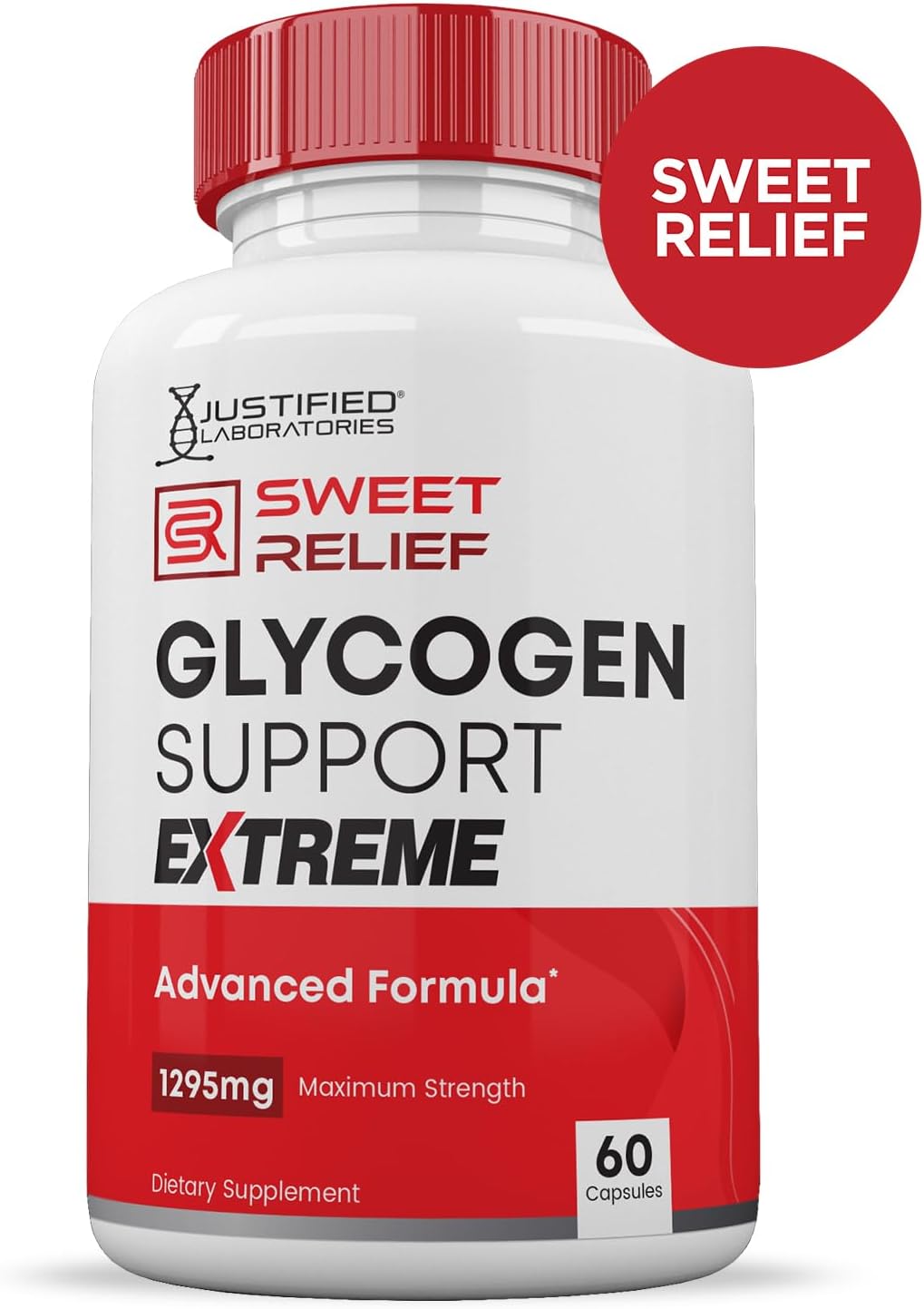 Sweet Relief Glycogen Support Extreme Pills - 2 Pack, 1295MG Advanced Formula, Zero Artificial Additives - 120 Capsules