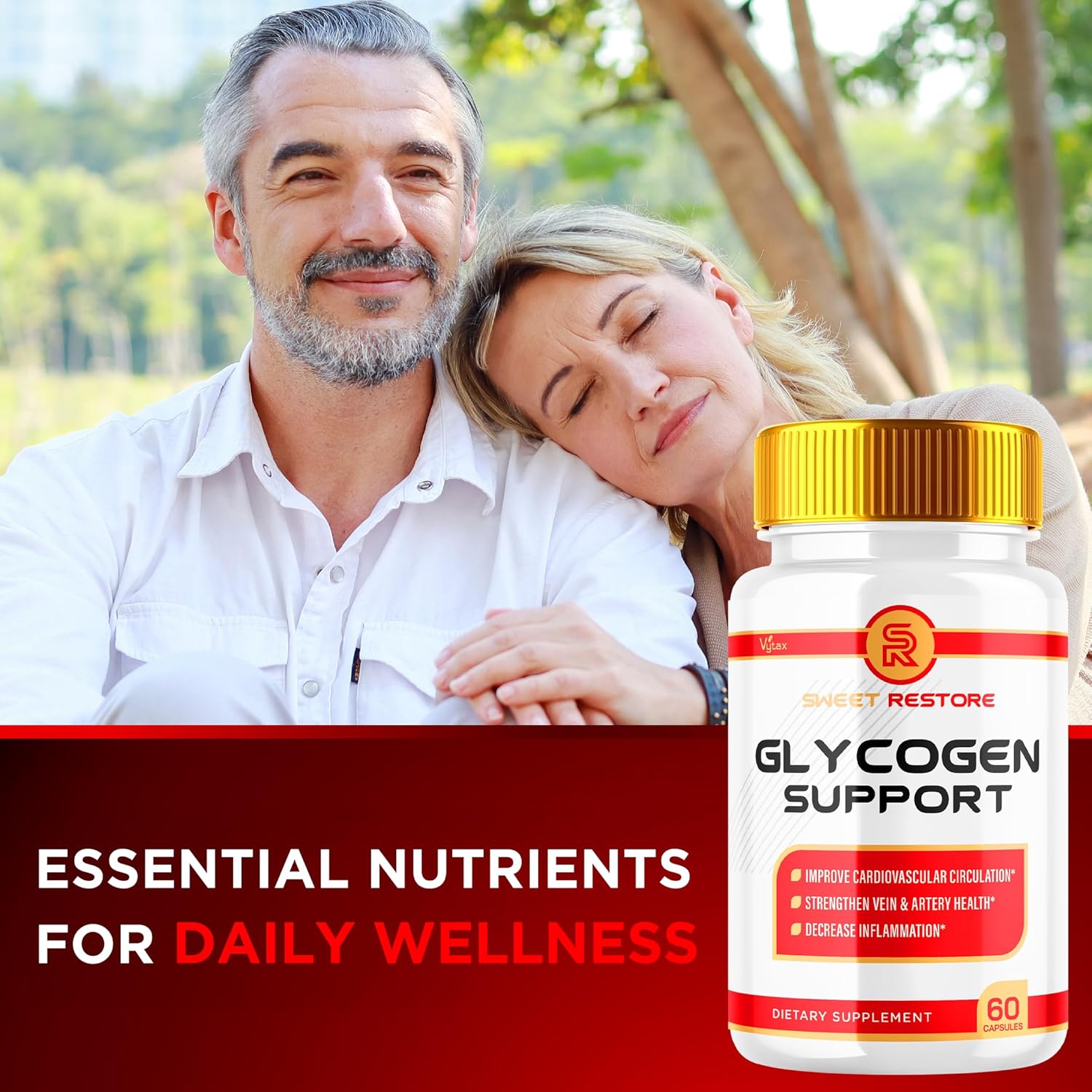 SweetRestore Glycogen Support Capsules - 2 Pack of Advanced Maximum Strength Pills for Natural Blood Support - Daily Supplement (120 Capsules)