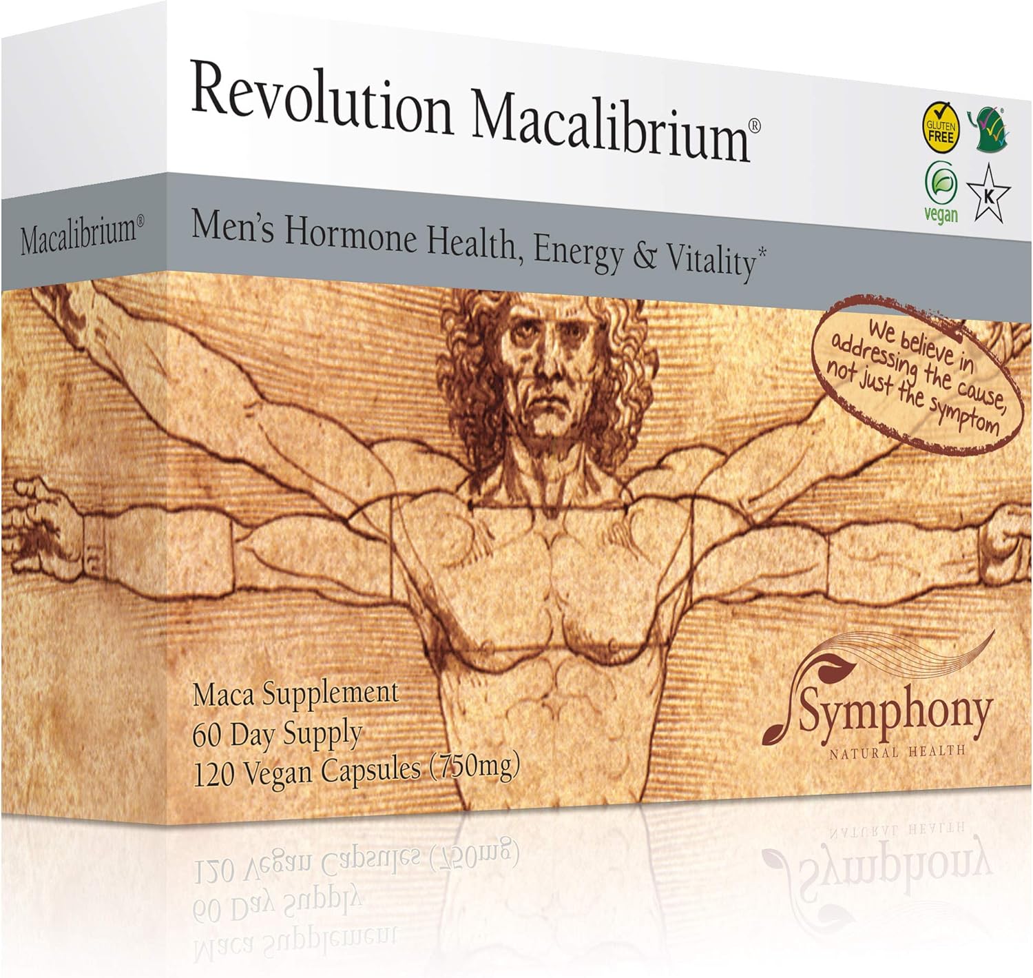 Symphony Natural Health Revolution Macalibrium - Men's Hormone Health Support Supplement - 240 Vegan Capsules