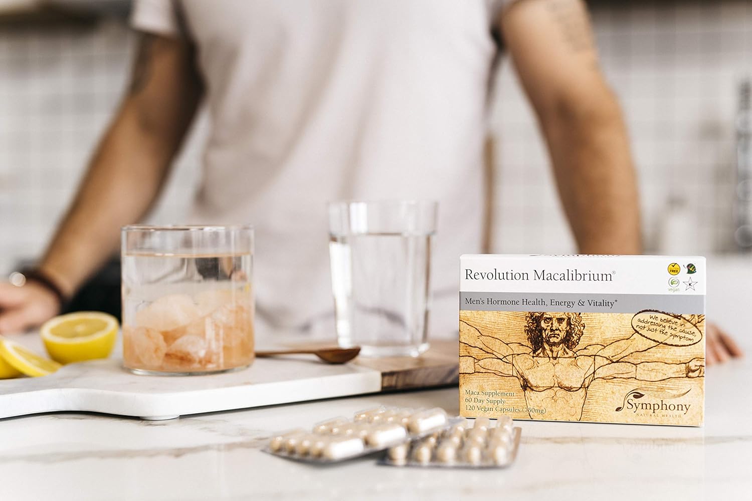 Symphony Natural Health Revolution Macalibrium - Men's Hormone Health Support Supplement - 240 Vegan Capsules