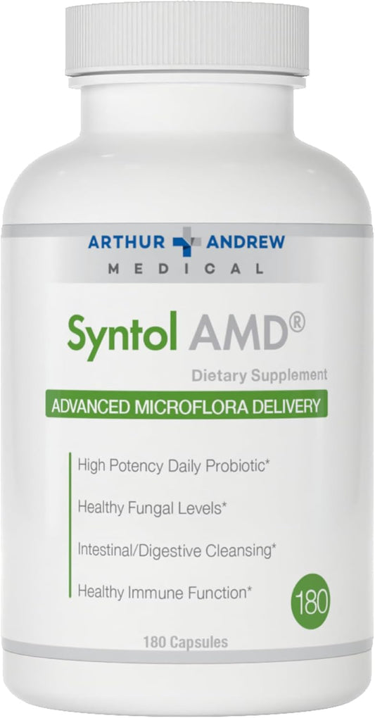 Syntol Probiotic Prebiotic Enzyme Formula for Yeast Cleansing, 180 Capsules