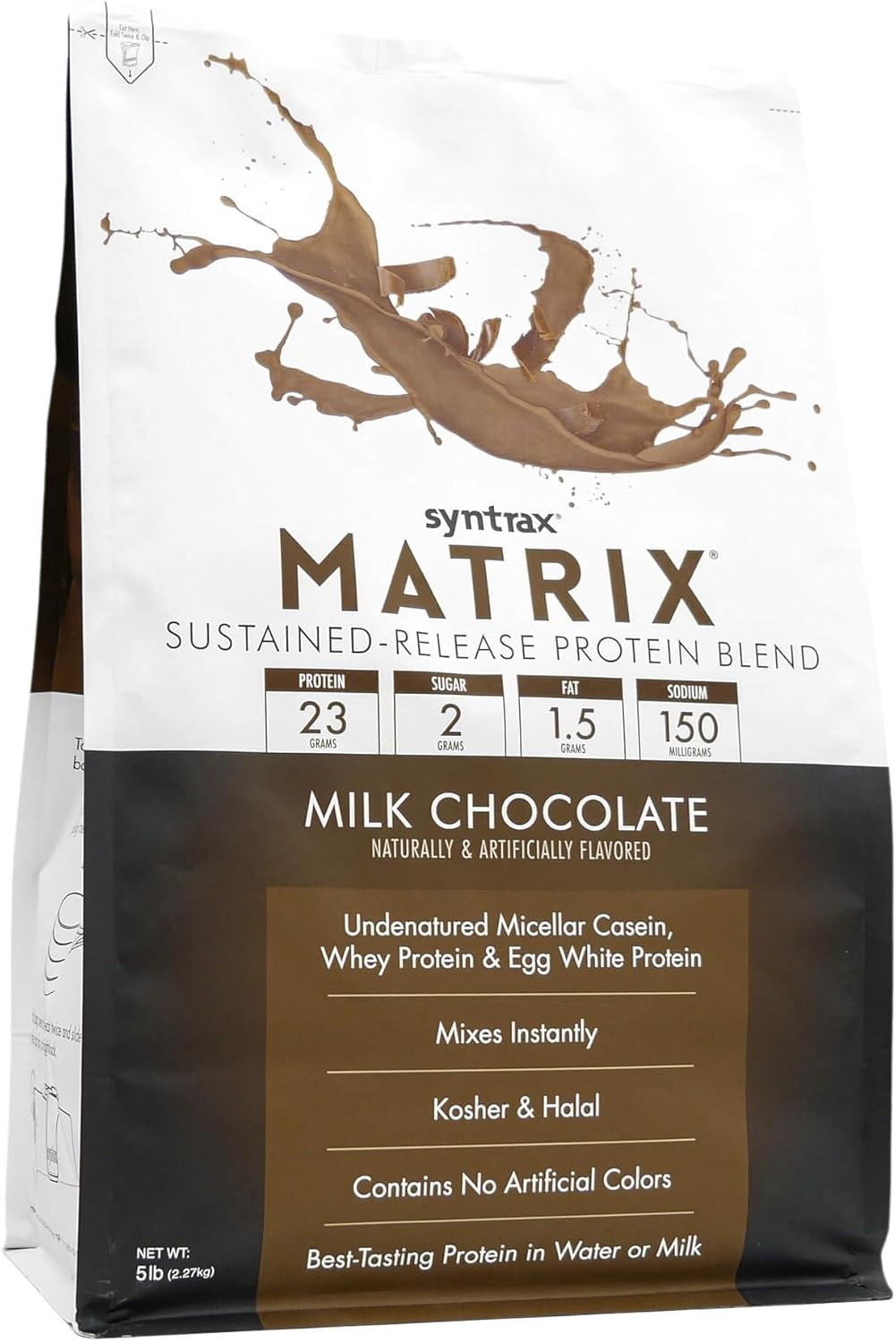 Syntrax Nutrition Matrix Protein Powder in Milk Chocolate - 5 lbs, Sustained-Release Protein Blend