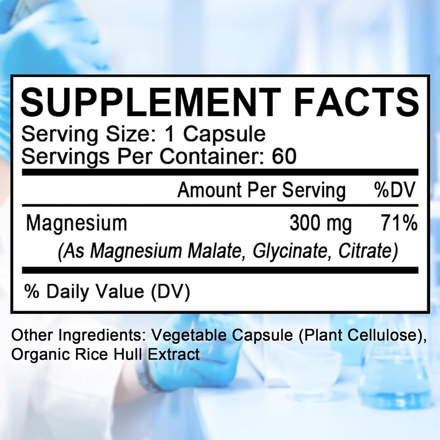 TAOTERS Magnesium Complex Supplement | 300mg per Serving | Supports Heart, Bone, Nerves & Energy | High Absorption | 60 Capsules