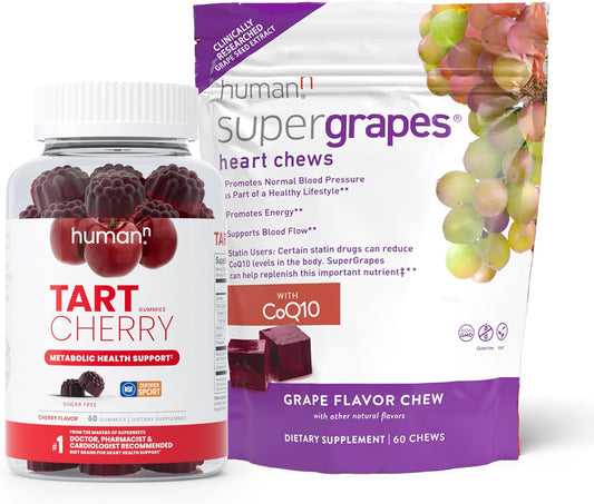 Tart Cherry Gummies & SuperGrapes Chews by humanN - Delicious and Nutritious Antioxidant Supplements