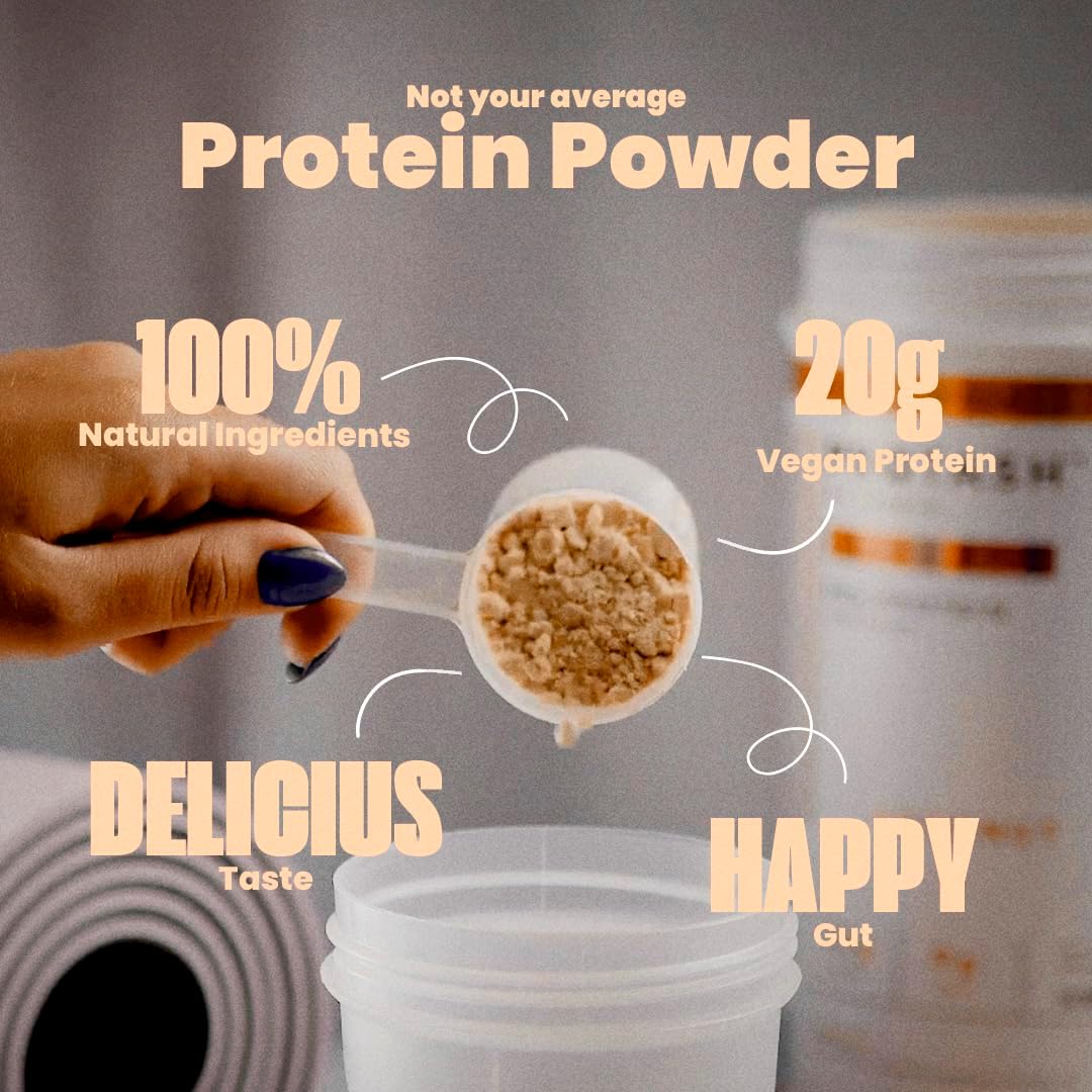 TASHIE Vegan Protein Powder Vanilla - Organic Plant-Based Powder with BCAA, HMB, Probiotics - Non-GMO, Gluten-Free, Keto-Friendly - NSF Certified - 28 Servings