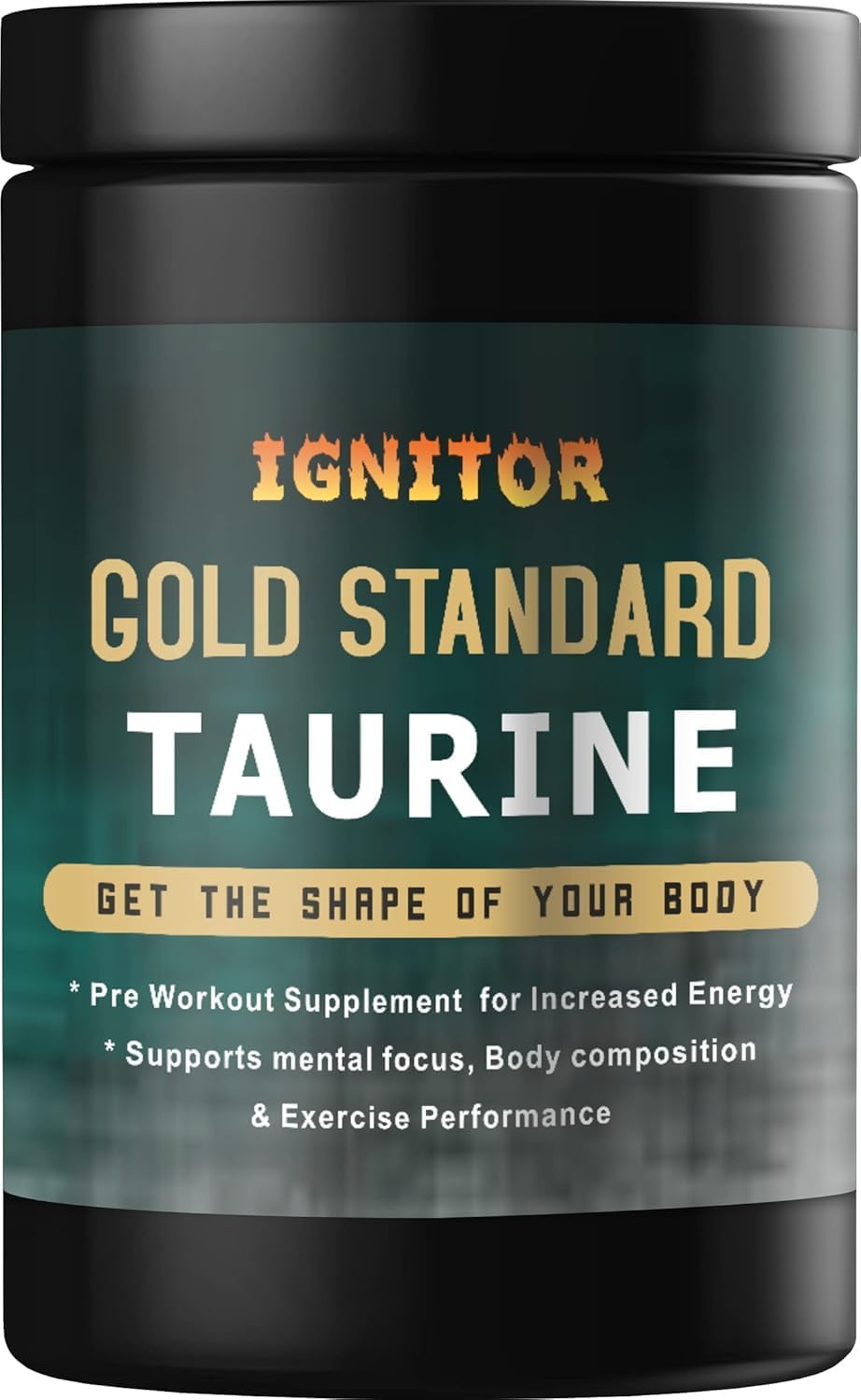 Taurine Powder Pre Workout Supplement for Energy Boost - 300g Unflavoured - Gold Standard Formula