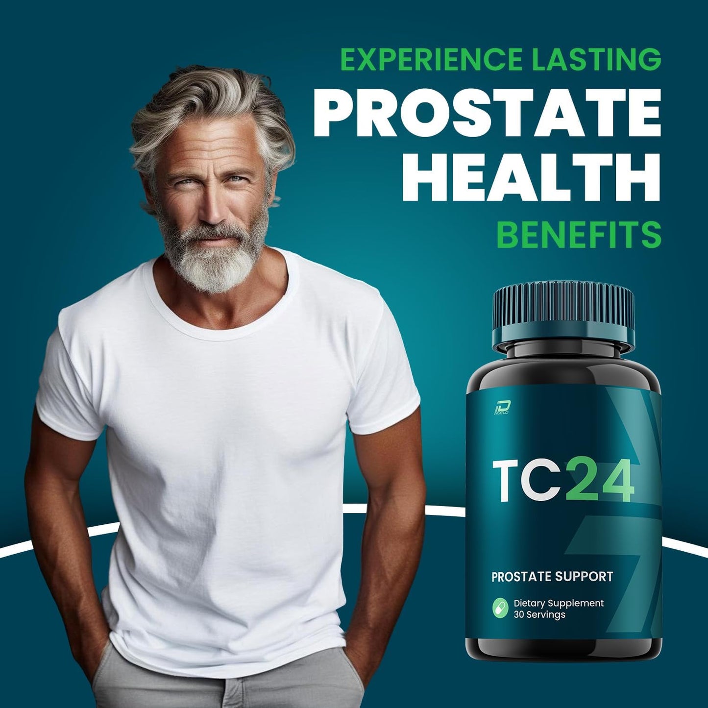 TC 24 Prostate Supplement for Men - Advanced Formula Bladder Control Pills for Men's Health - 60 Capsules