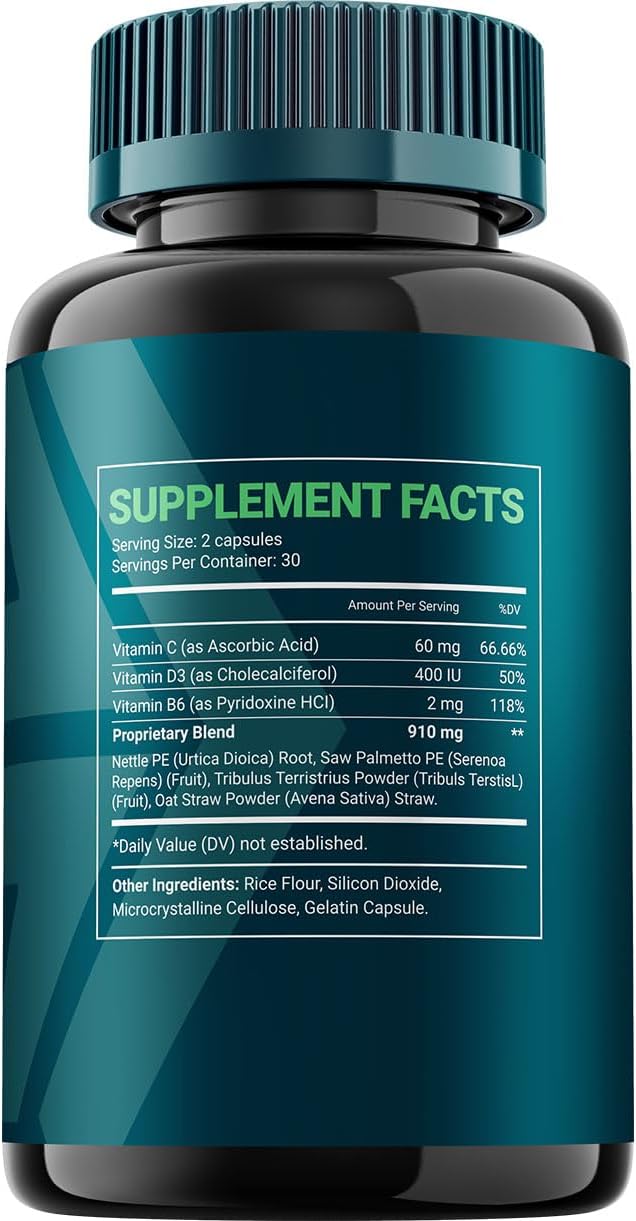 TC 24 Prostate Supplement for Men - Advanced Formula Bladder Control Pills for Men's Health - 60 Capsules