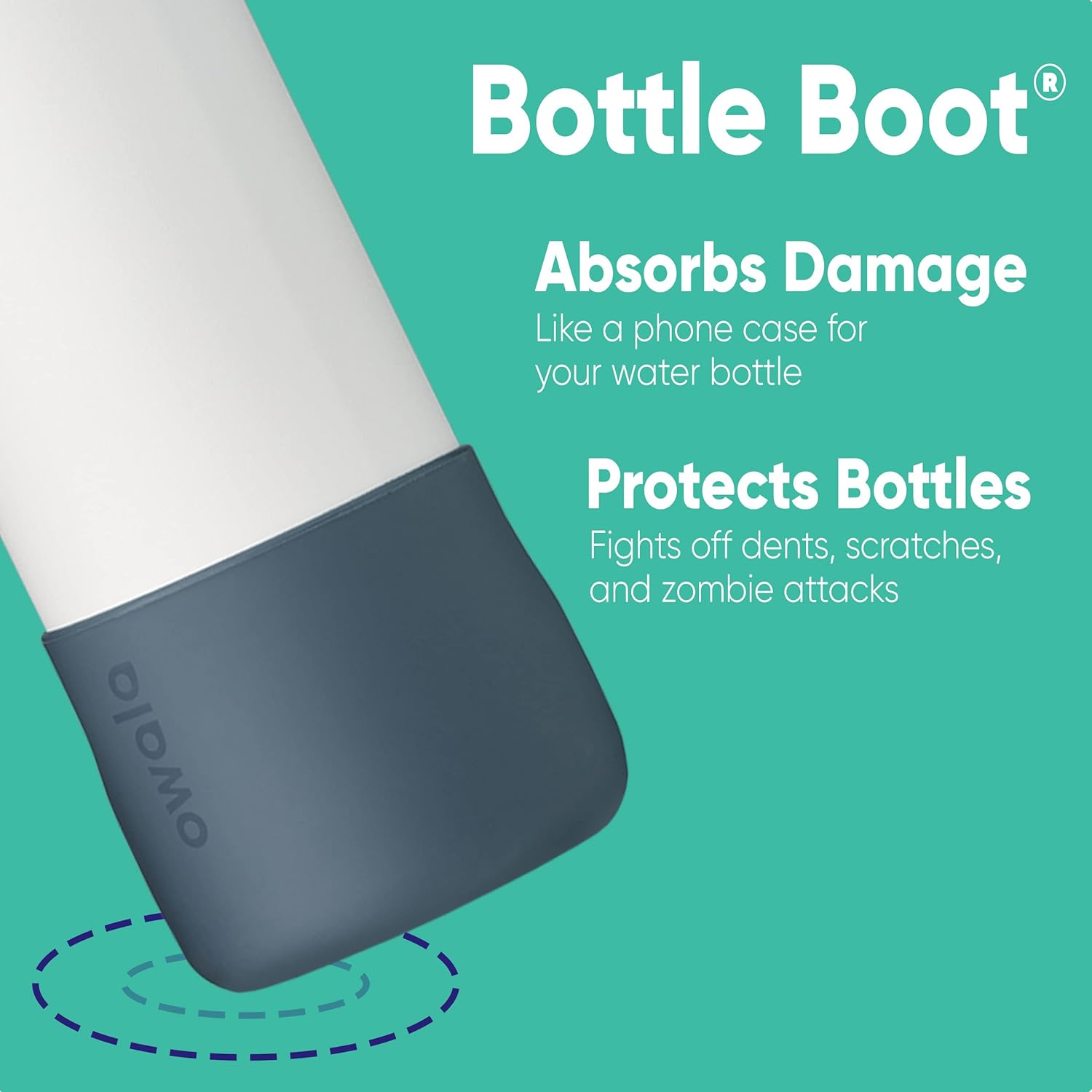 Teal Silicone Sleeve for 32 Oz FreeSip and Flip Stainless Steel Water Bottles by Owala