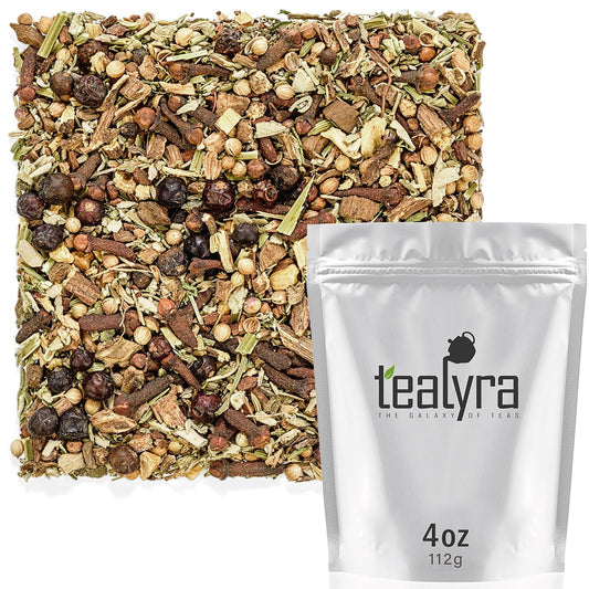 Tealyra Blood Cleanser Wellness Detox Tea with Dandelion and Ginger - Loose Leaf Herbal Tea for Natural Cleanse and Diuretic Benefits - Caffeine-Free - 112g