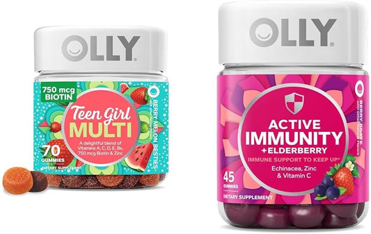 Teen Girl Multi Gummy with 15 Essential Vitamins for Healthy Skin and Immune Support - 115 Gummies in Berry Flavor