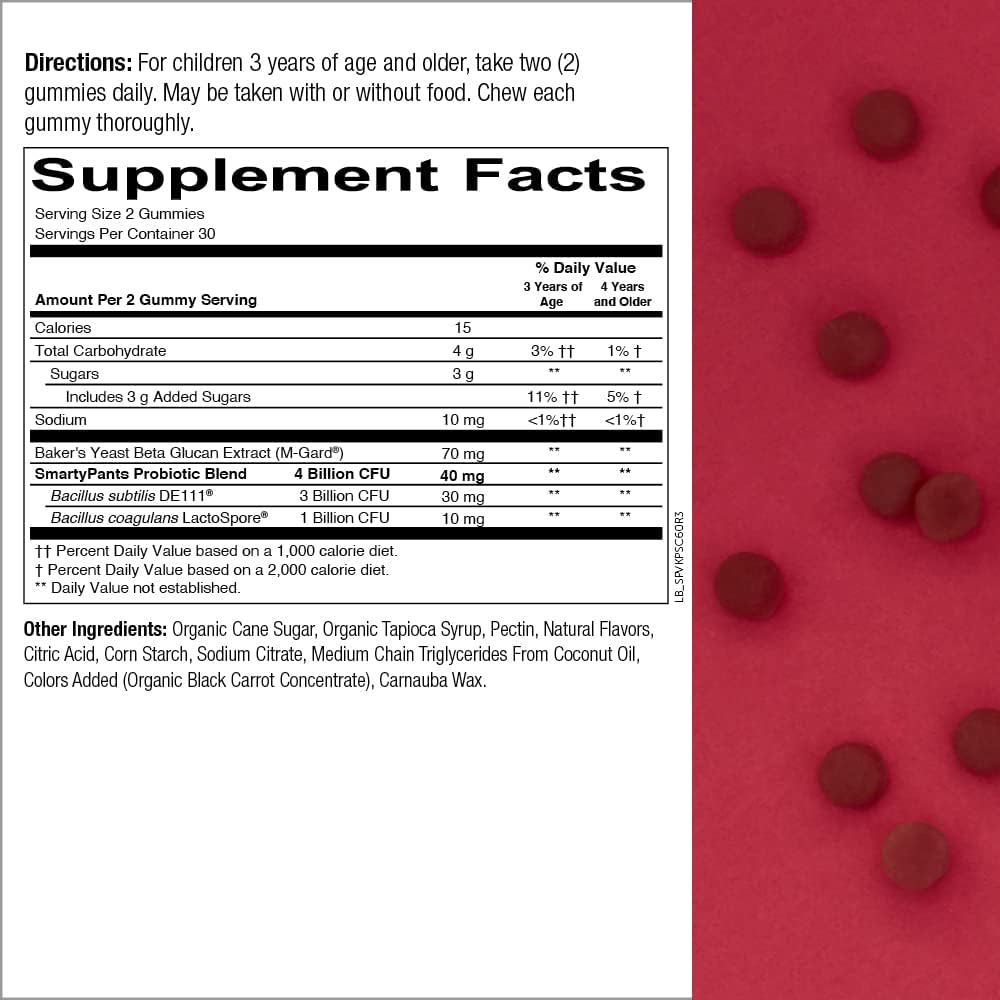 Teen Girl Multivitamin Gummies with Omega 3 Fish Oil, Vitamin D3, C, B12 & Probiotics for Digestive & Immune Health