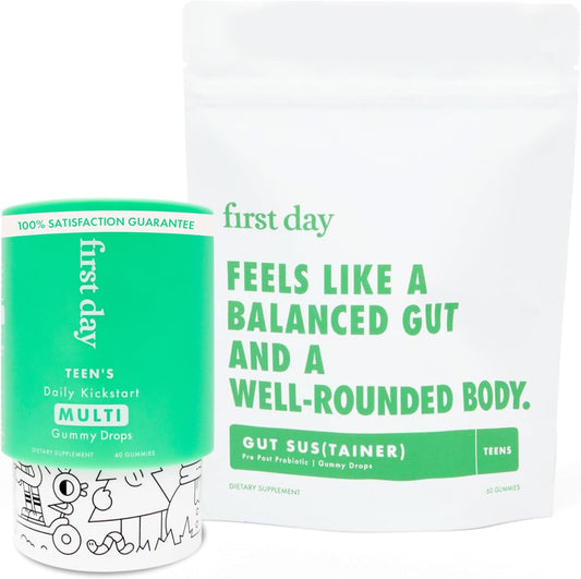Teen Multivitamin Gummies with Probiotics for Growth, Brain Function, and Immunity - 30 Day Supply
