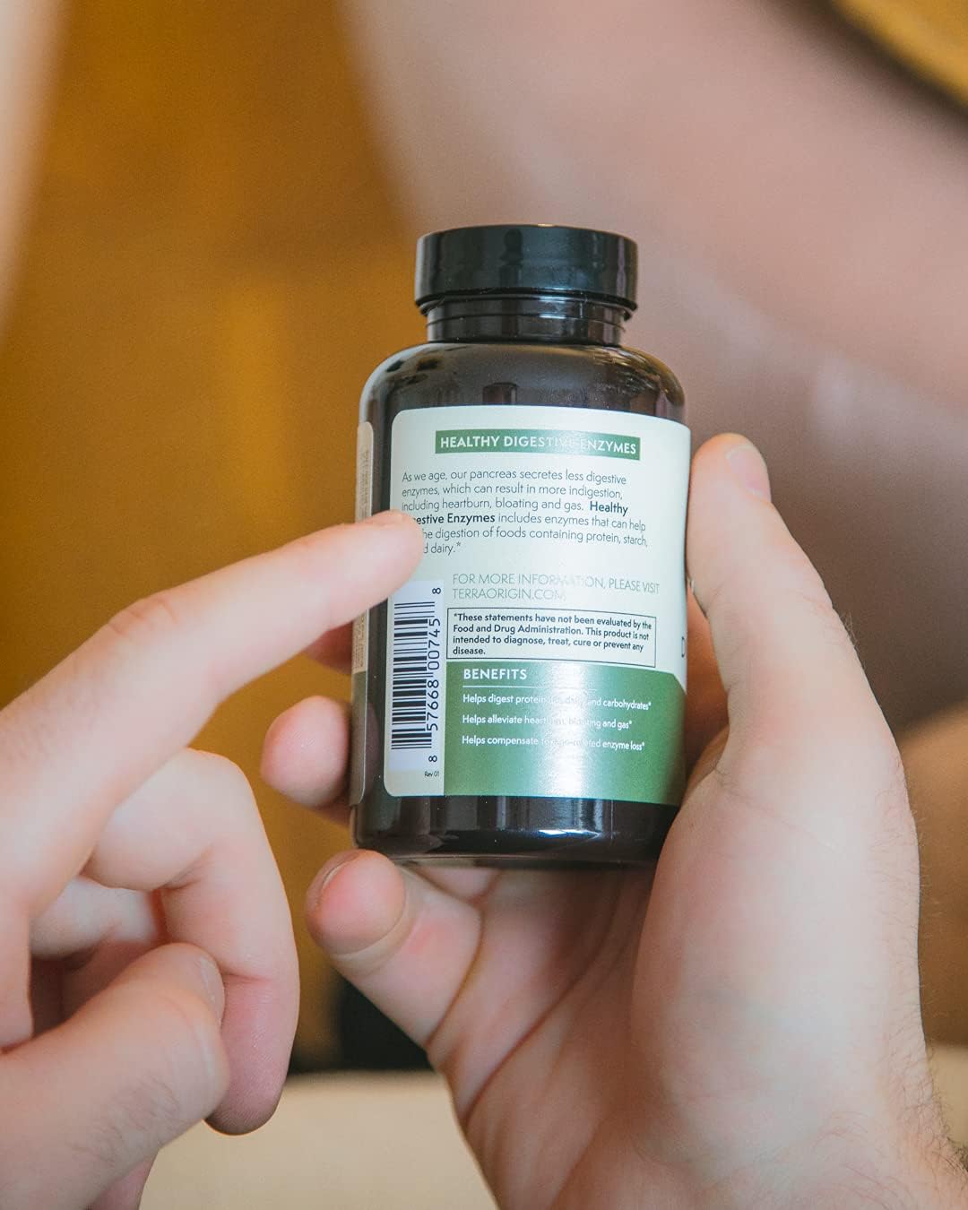 TERRA ORIGIN Digestive Enzymes and Probiotics for Healthy Digestion - Bromelain, Lactase, Amylase, Lipase - 60 Servings, Gluten-Free, USA Made