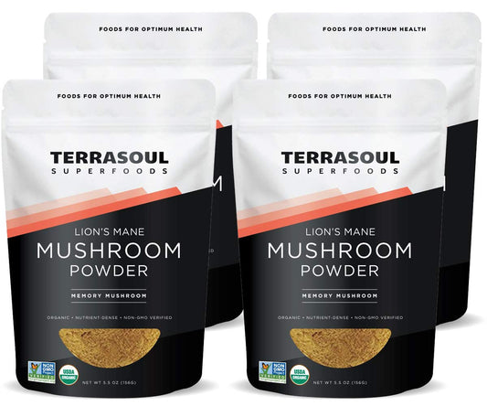 Terrasoul Superfoods Organic Lion's Mane Mushroom Powder (4:1 Extract) - 22 oz
