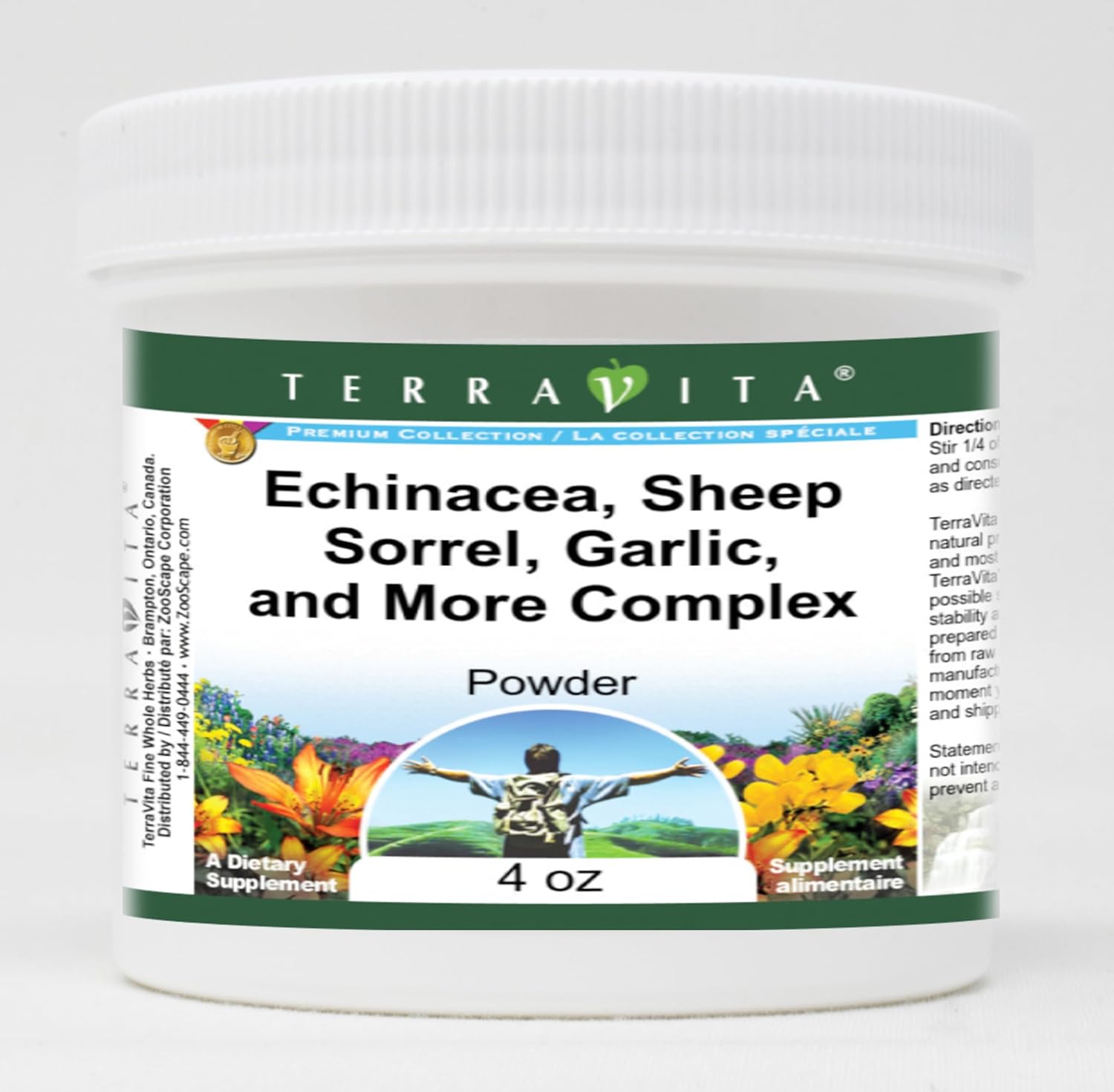 Terravita Complex Powder with Echinacea, Sheep Sorrel, and Garlic - 4 oz (Pack of 3)