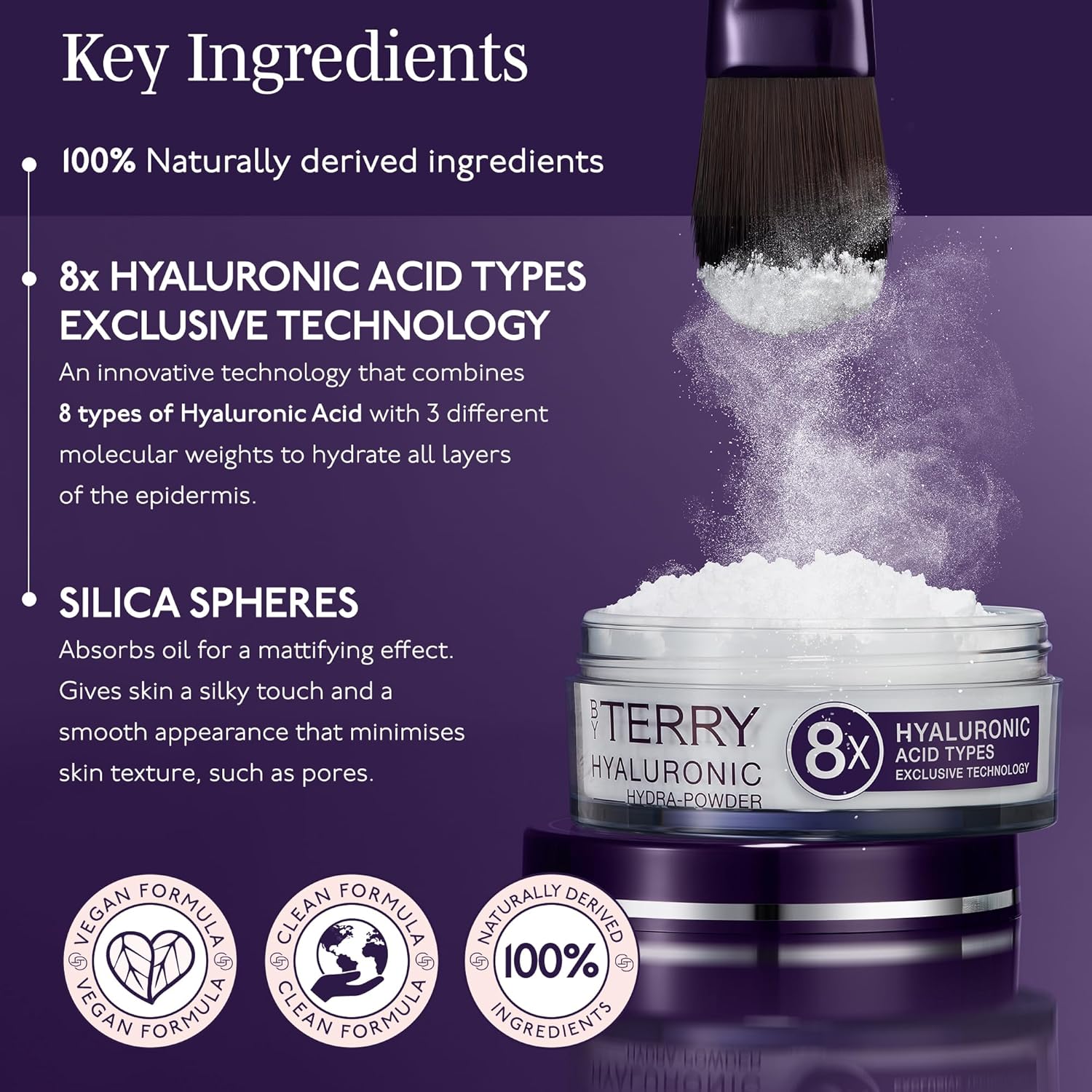 Terry Hyaluronic Hydra-Powder: Colorless Loose Face Setting Powder with Hyaluronic Acid - 10g