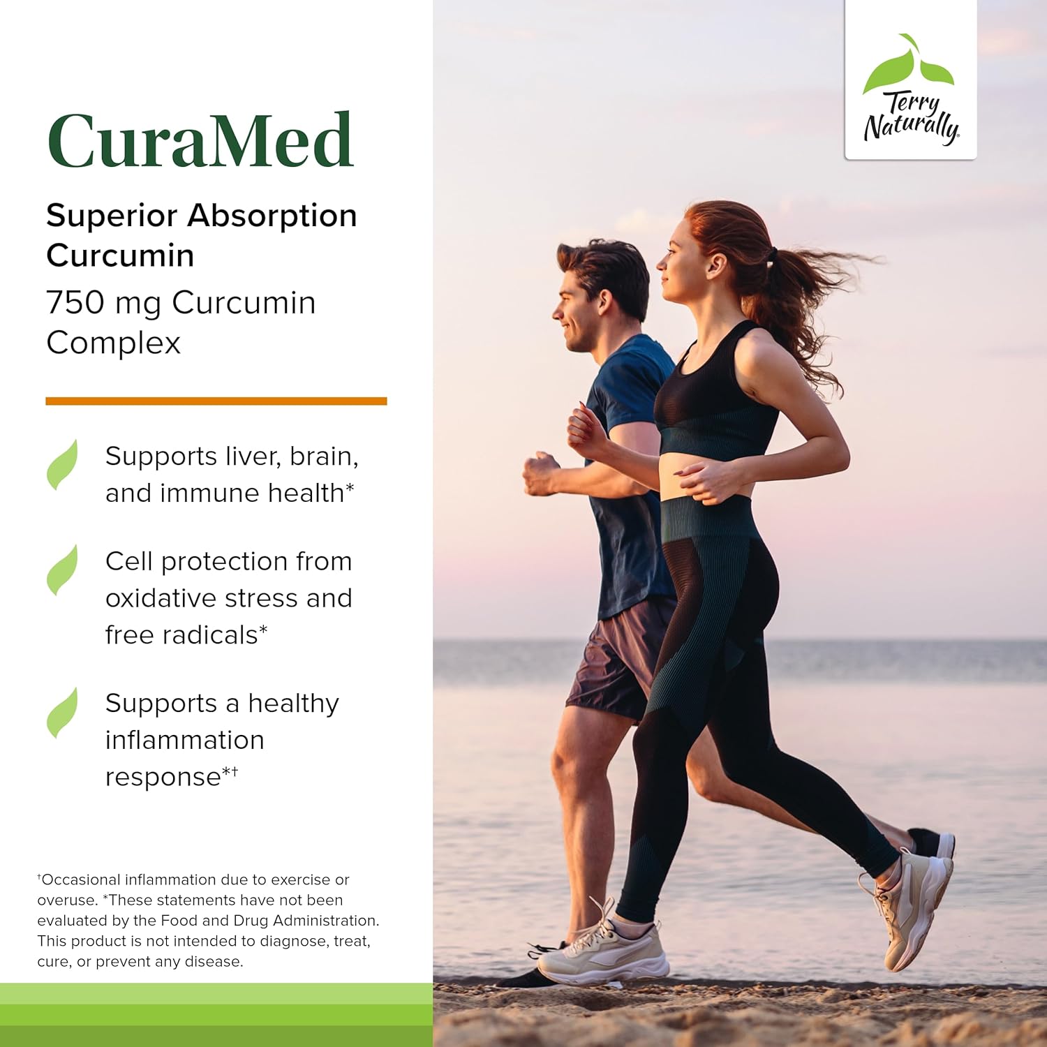 Terry Naturally CuraMed 750 mg Curcumin Complex Softgels - Pack of 2 - Superior BCM-95 Absorption - Non-GMO, Gluten Free - 60 Servings