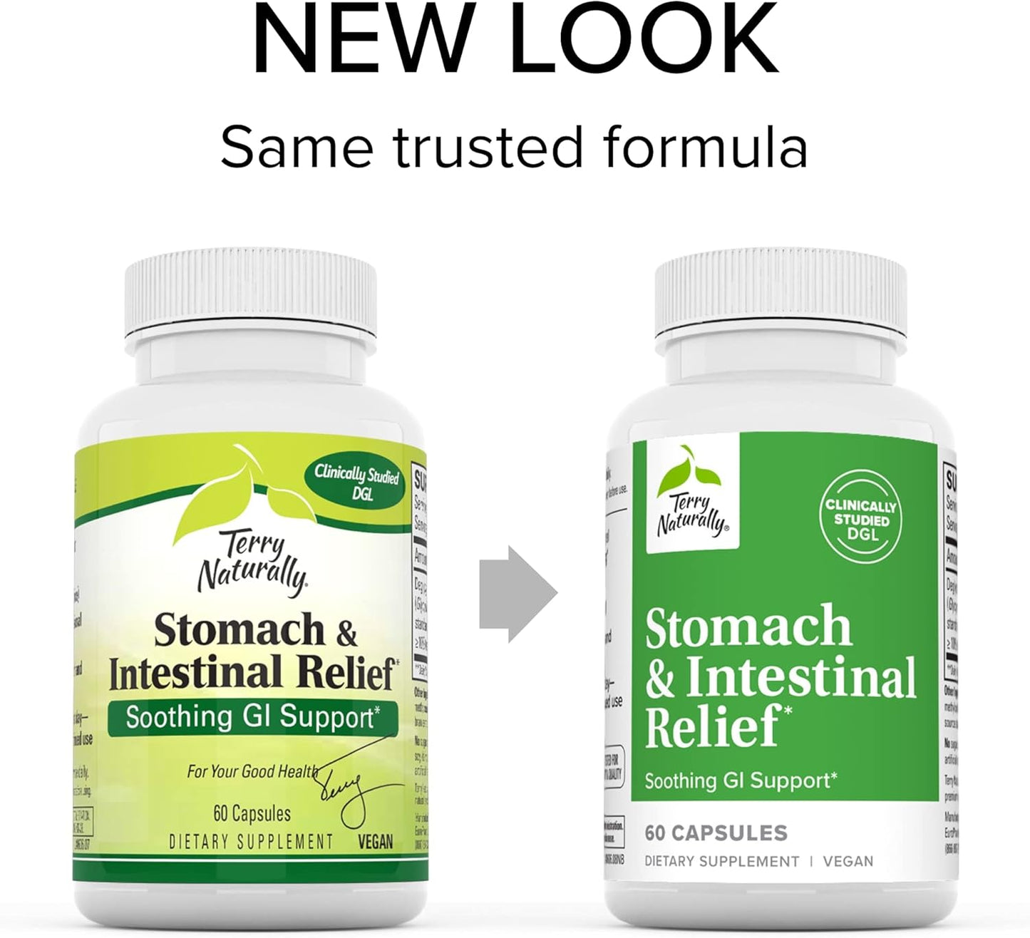 Terry Naturally Digestive Health Supplement for Stomach & Intestinal Relief - Supports Intestinal Lining & Alleviates Digestive Discomfort - 120 Capsules