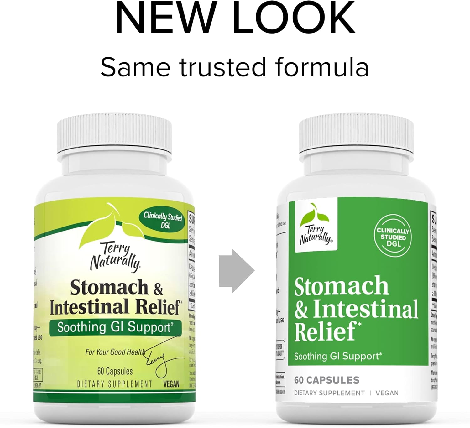 Terry Naturally Digestive Health Supplement for Stomach & Intestinal Relief - Supports Intestinal Lining & Alleviates Digestive Discomfort - 120 Capsules