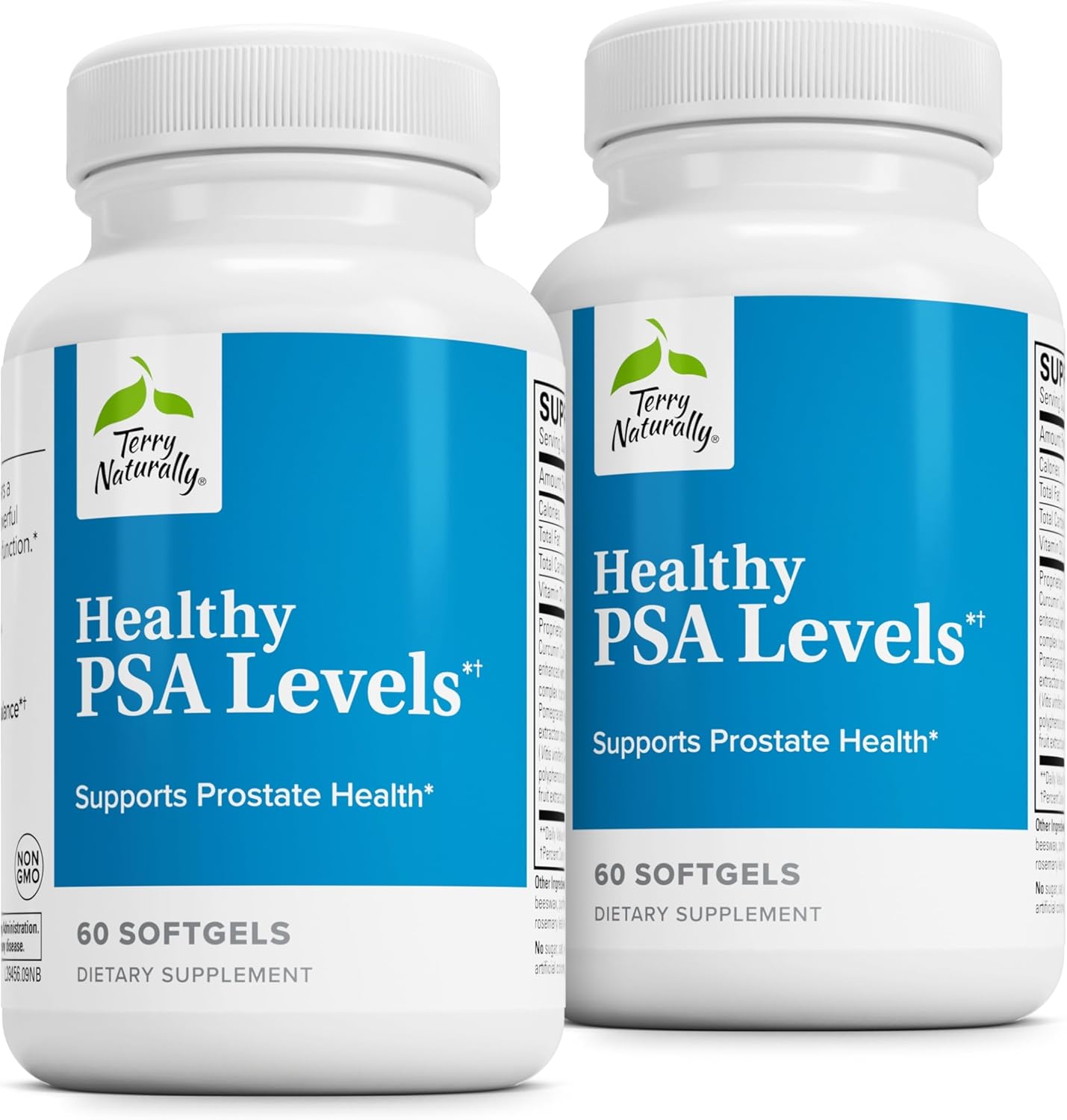 Terry Naturally Prostate Health Supplement - Supports Healthy PSA Levels - Herbal Blend with Curcumin, Turmeric Oil & Grape Seed Extract - 120 Softgels