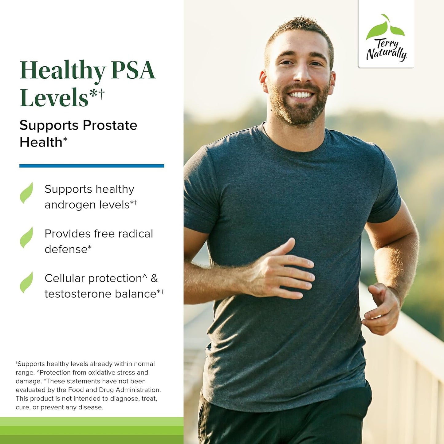 Terry Naturally Prostate Health Supplement - Supports Healthy PSA Levels - Herbal Blend with Curcumin, Turmeric Oil & Grape Seed Extract - 120 Softgels