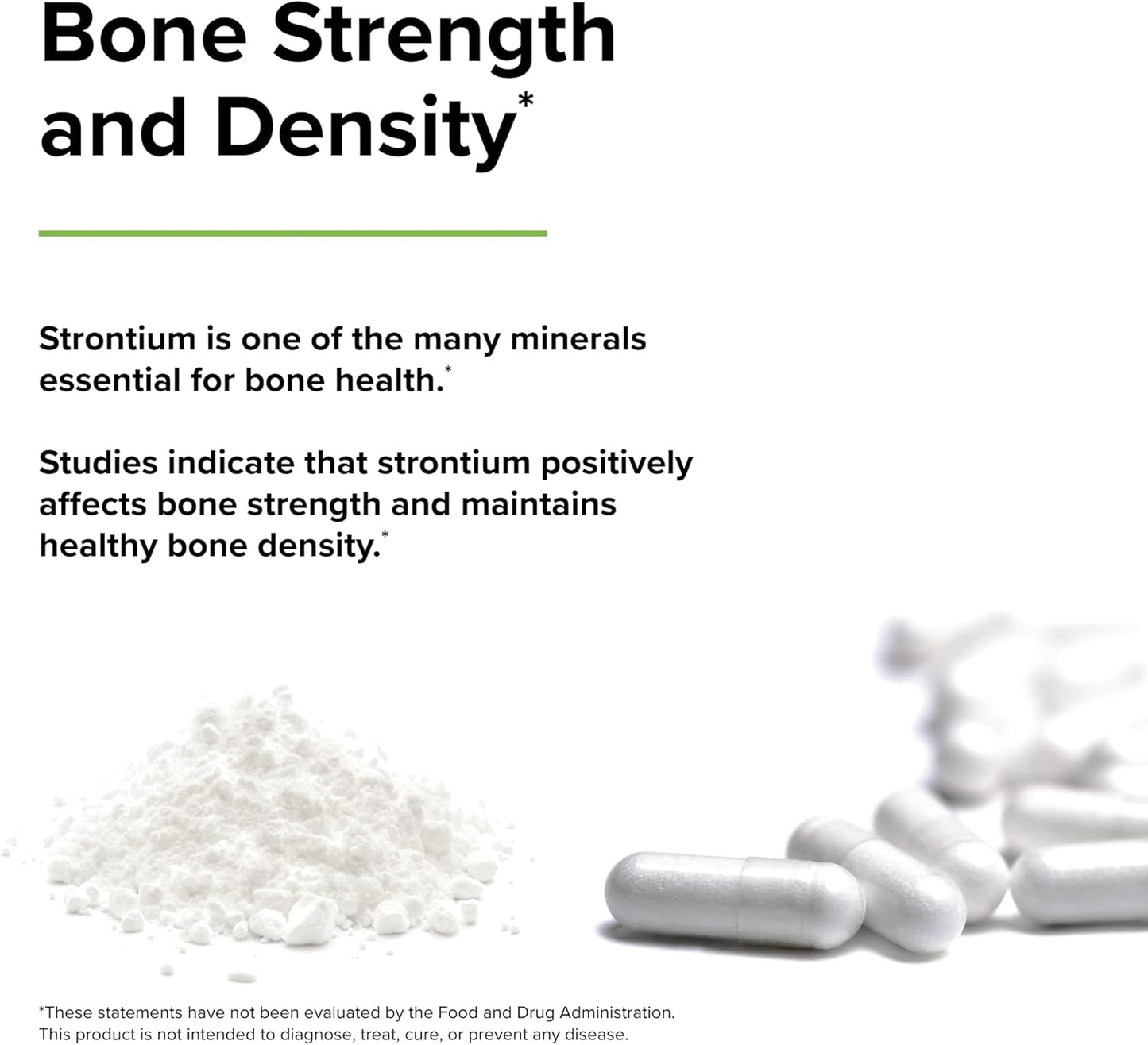 Terry Naturally Strontium Citrate Supplement - Supports Bone Health & Strength - Vegan Capsules for Superior Absorption - 120 Capsules Total