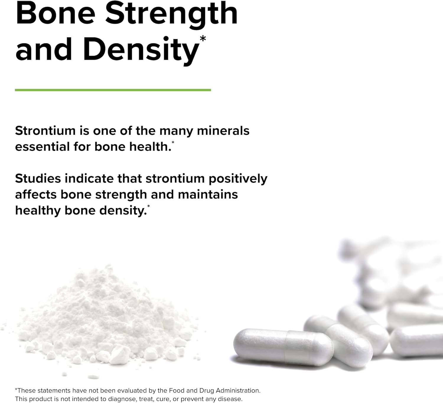 Terry Naturally Strontium Citrate Supplement - Supports Bone Health & Strength - Vegan Capsules for Superior Absorption - 120 Capsules Total