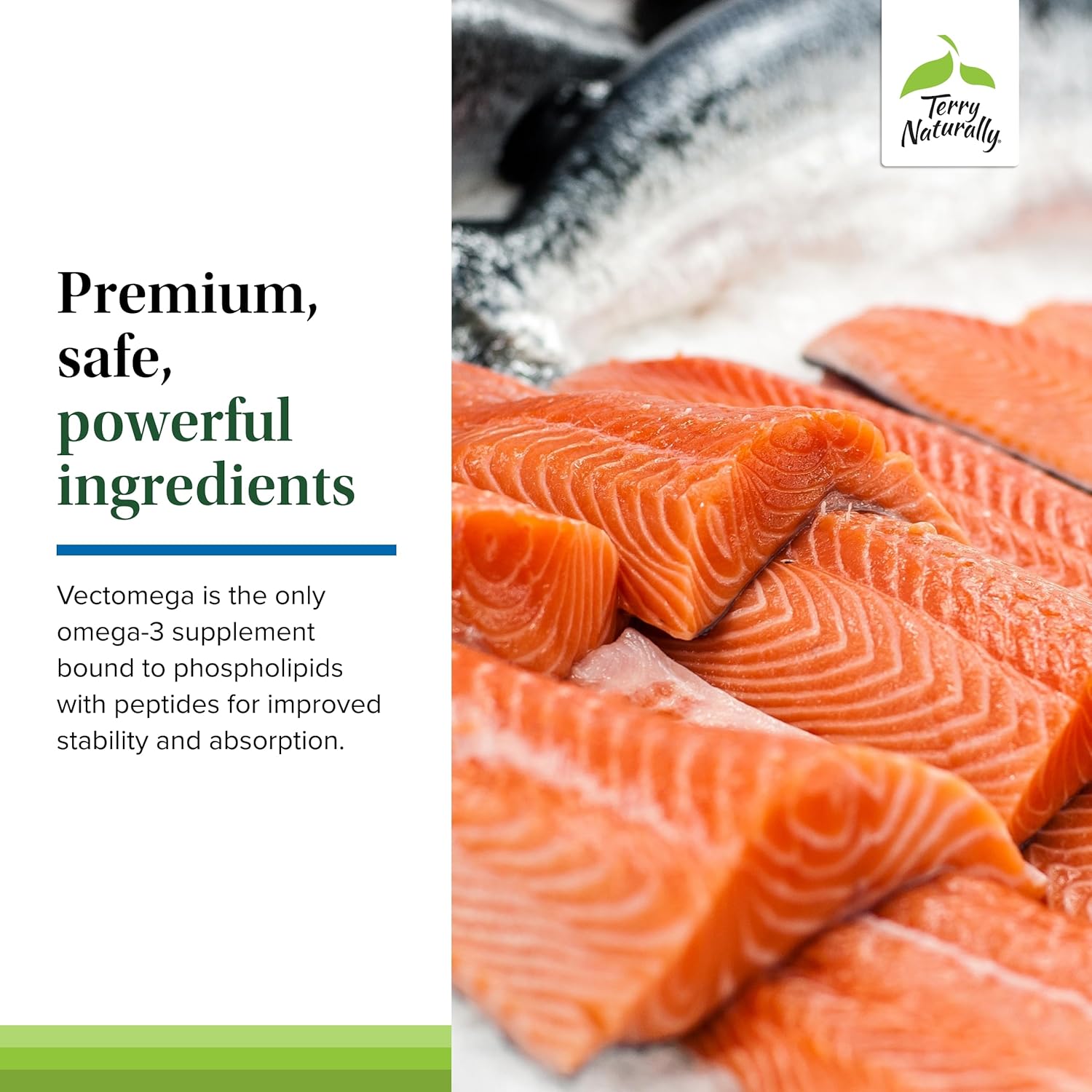 Terry Naturally Vectomega Tablets - Omega-3 from Salmon, Non-GMO & Gluten Free - 60 Servings