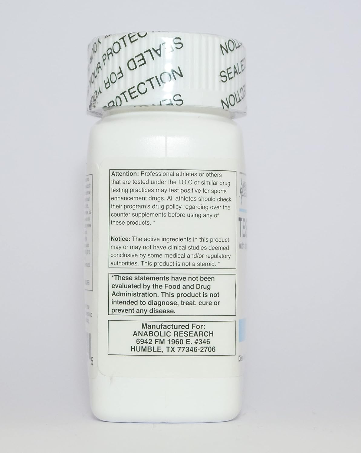 Test-600x Anabolic Research Testosterone & Muscle Growth Formula - 60 Tablets - 1 Month Supply