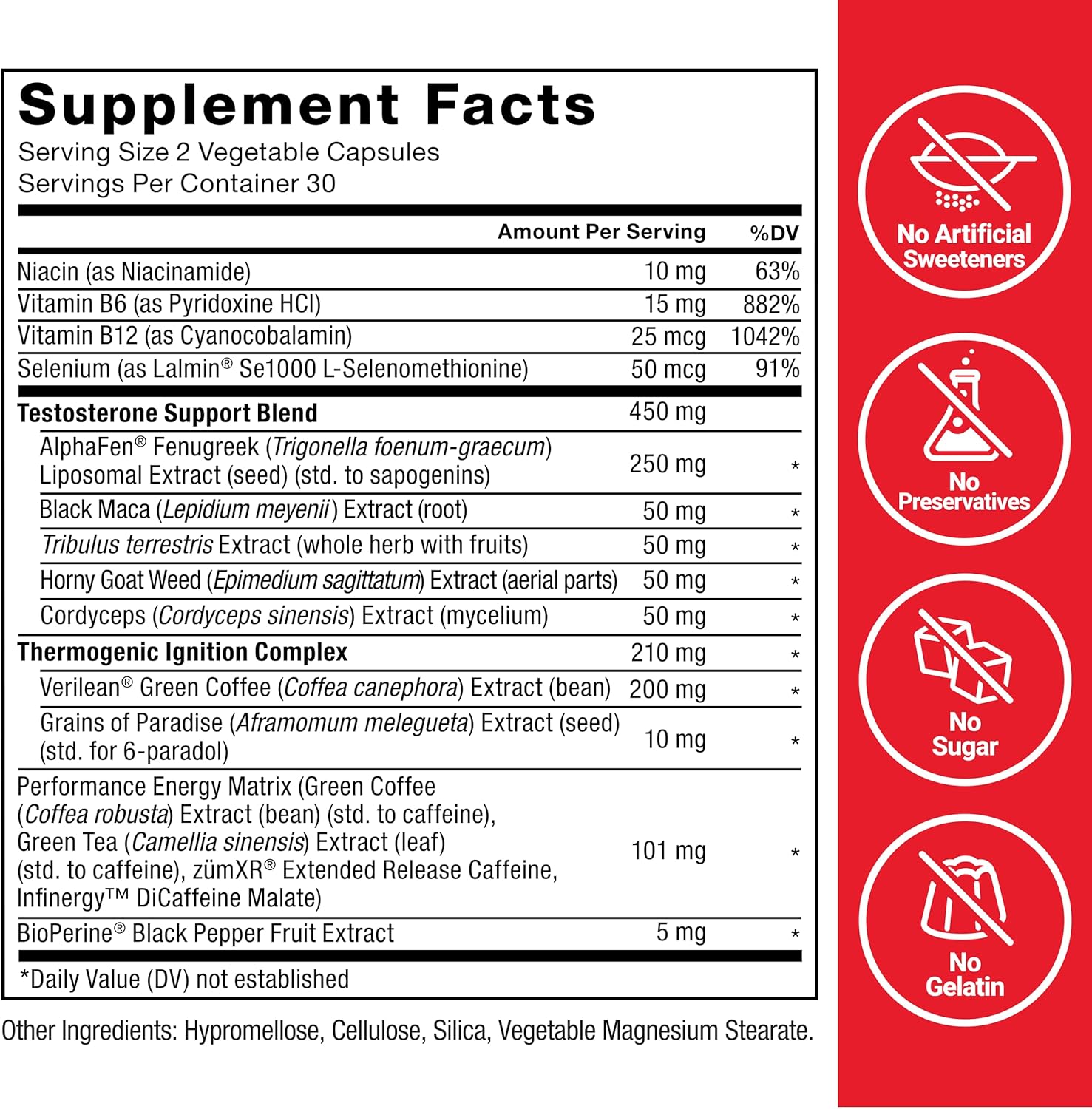 Test X180 Surge: Men's Testosterone Support Supplement for Vitality, Muscle & Strength, Weight Support, Energy Boost - 60 Capsules