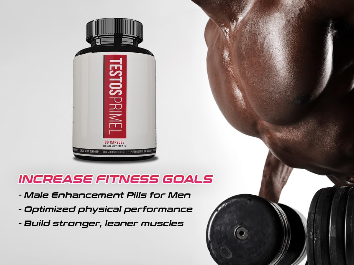 TestosPrimel Advanced Formula for Muscle Strength - 180 Capsules (2 Month Supply)